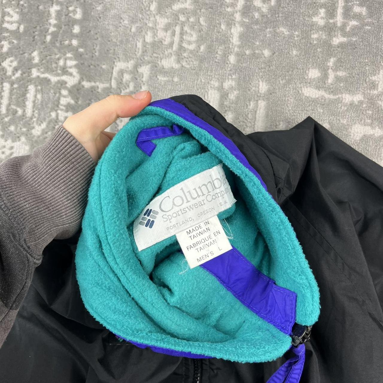 VINTAGE 00s COLUMBIA FLEECE LINED BOMBER JACKET BLACK