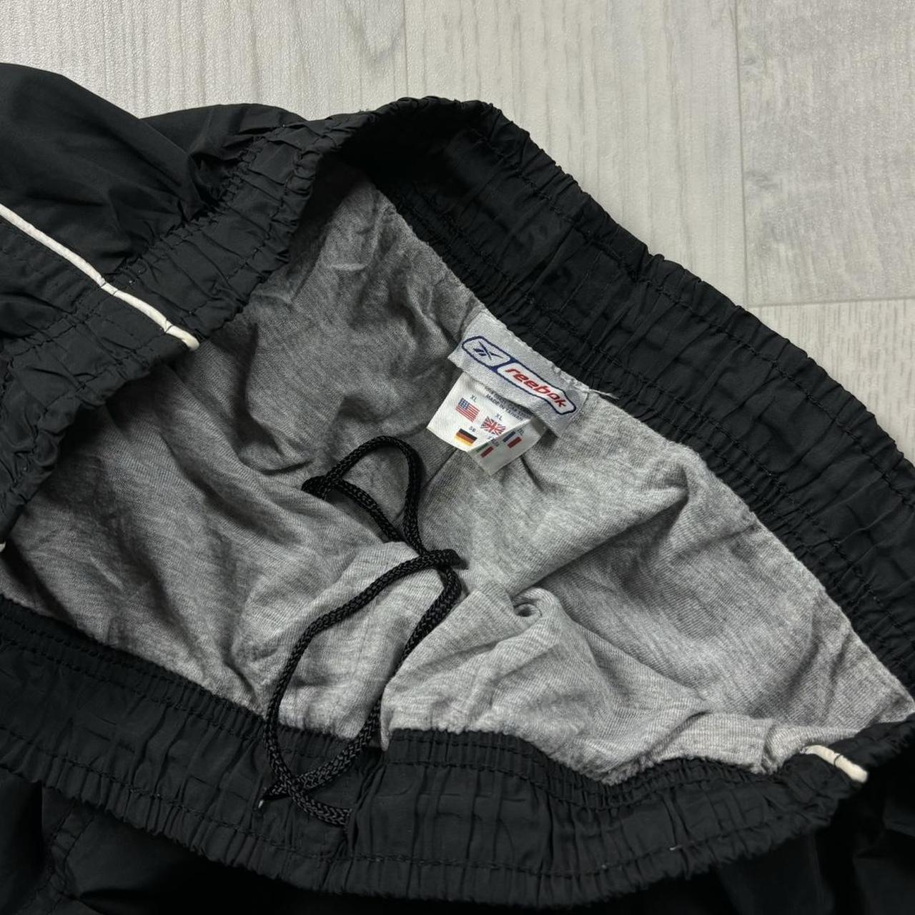 VINTAGE Y2K REEBOK BAGGY TRACKSUIT BOTTOMS BLACK
