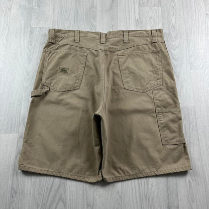 VINTAGE WRANGLER BAGGY CARPENTER JORTS BEIGE (40w)