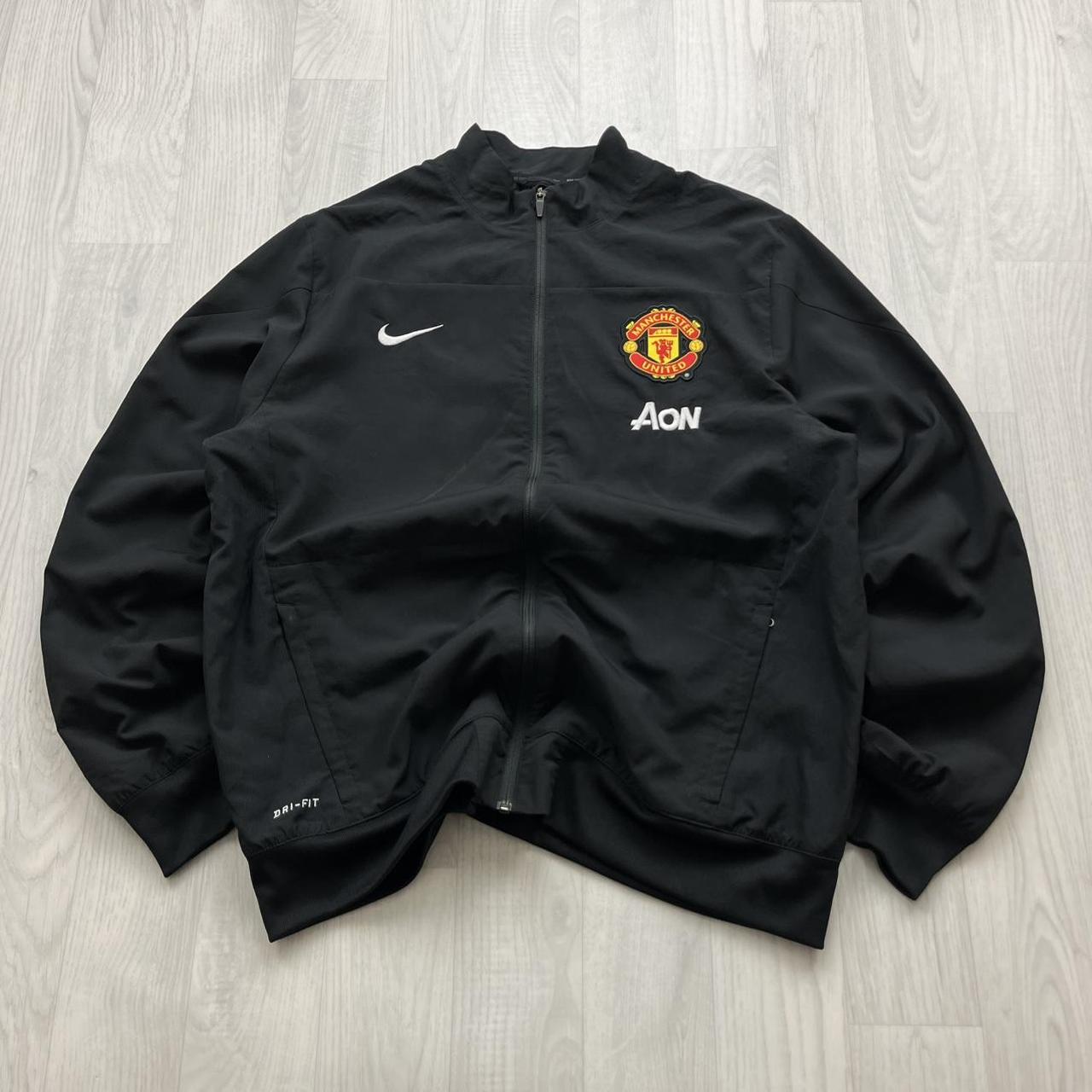 VINTAGE Y2K NIKE MANCHESTER UNITED WINDBREAKER TRACK JACKET BLACK