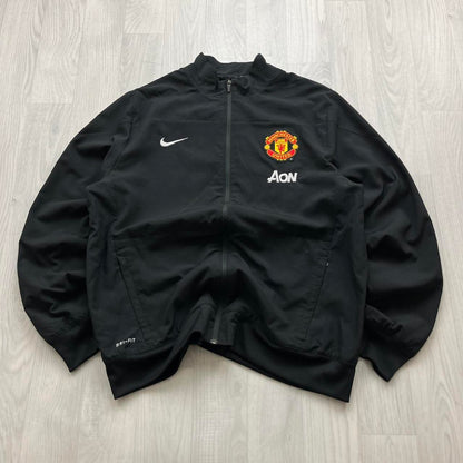 VINTAGE Y2K NIKE MANCHESTER UNITED WINDBREAKER TRACK JACKET BLACK