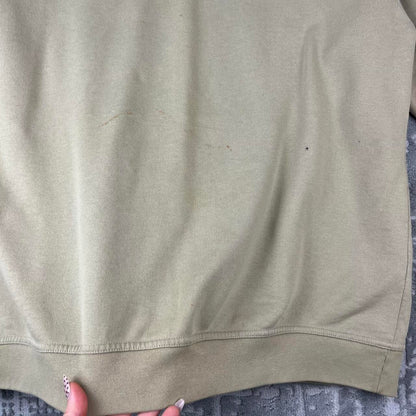 VINTAGE Y2K QUIKSILVER SPELL OUT BOXY SWEATSHIRT BEIGE