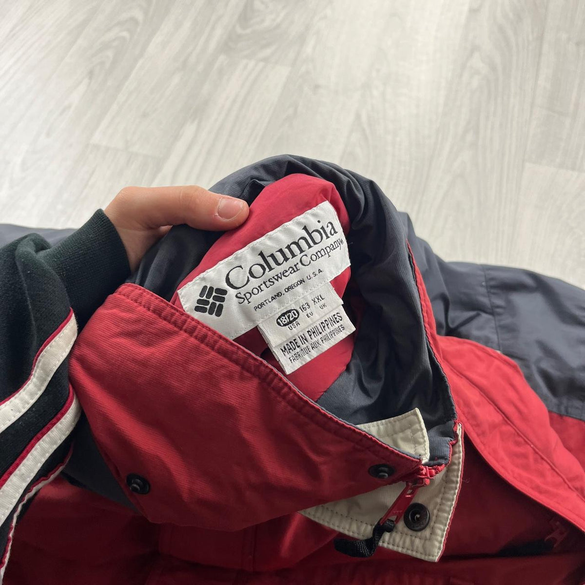 VINTAGE Y2K COLUMBIA UTILITY SKI JACKET RED GREY