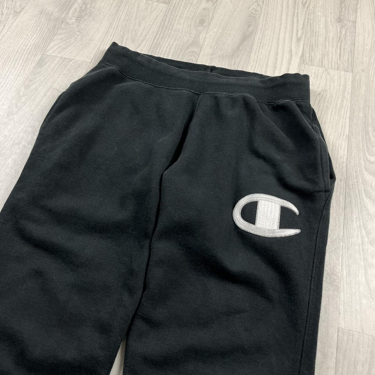VINTAGE 00s CHAMPION COTTON SWEATPANTS BLACK