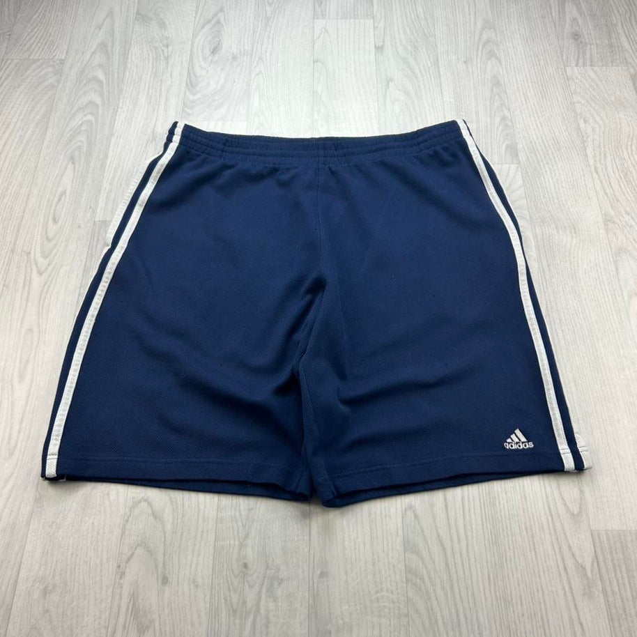 VINTAGE Y2K ADIDAS BAGGY BASKETBALL SPORT SHORTS NAVY