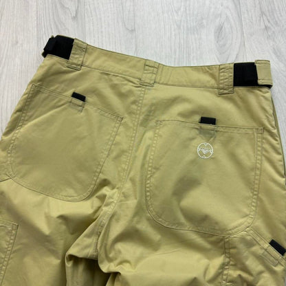 VINTAGE Y2K QUIKSILVER BAGGY SKI PANTS SALOPETTES BEIGE