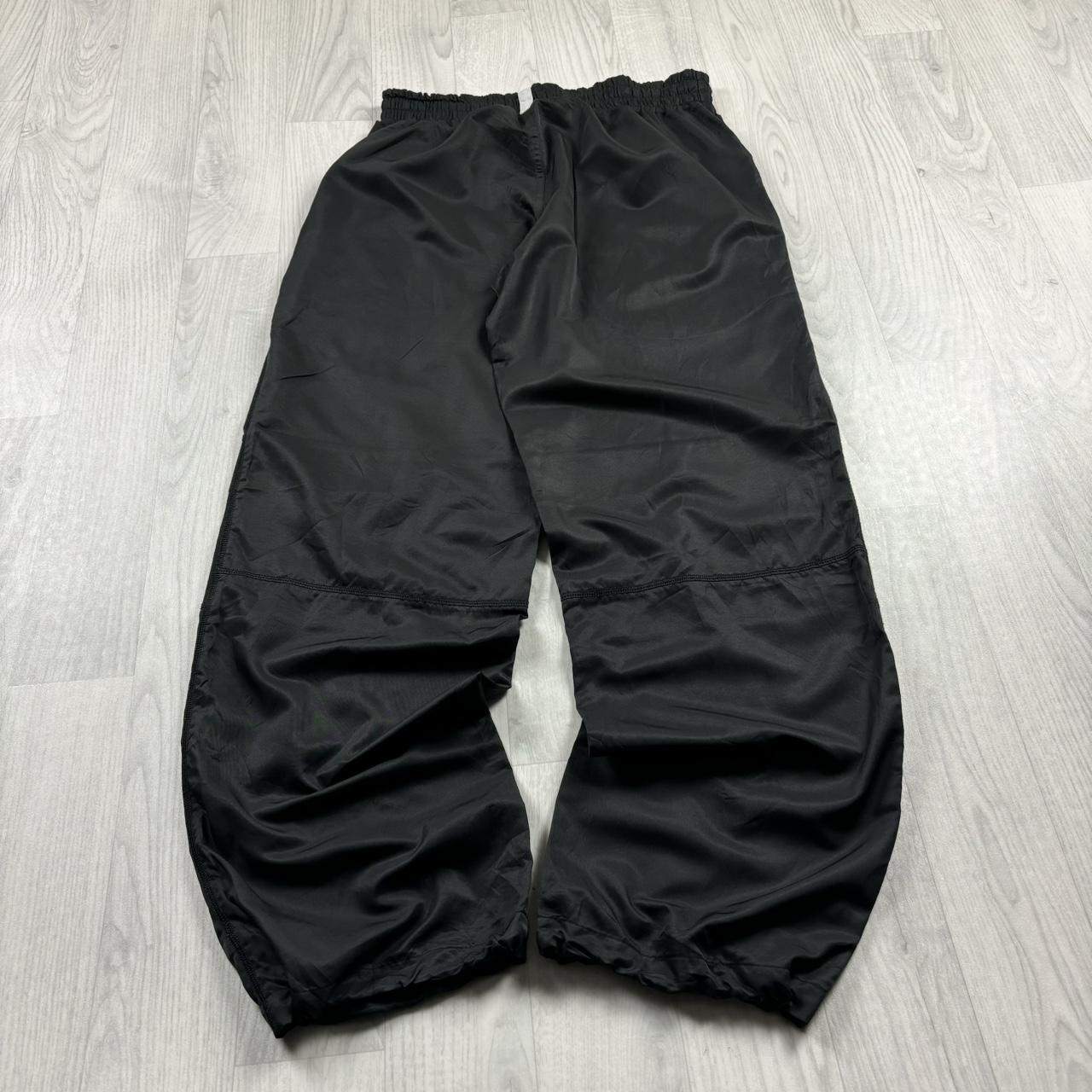 VINTAGE Y2K PUMA TECHNICAL WIDE LEG TRACKSUIT BOTTOMS BLACK