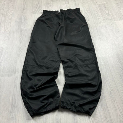 VINTAGE Y2K PUMA TECHNICAL WIDE LEG TRACKSUIT BOTTOMS BLACK