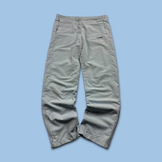 VINTAGE Y2K ADIDAS LOW RISE BAGGY TRACKSUIT BOTTOMS BABY BLUE