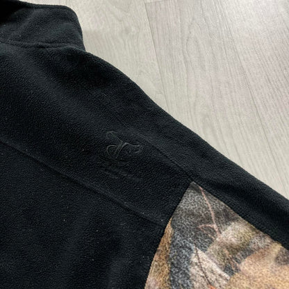 VINTAGE REALTREE ZIP UP FLEECE CAMO BLACK