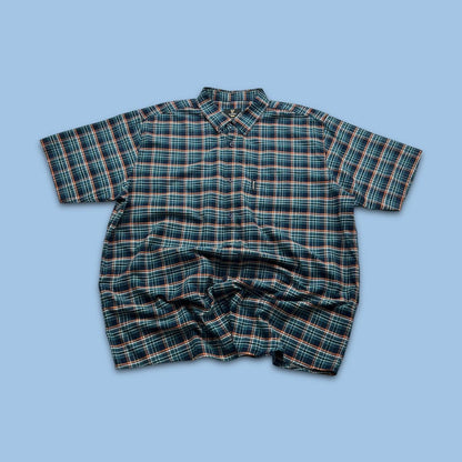 VINTAGE Y2K GUINNESS SHORT SLEEVE BUTTON UP SHIRT BLUE / NAVY