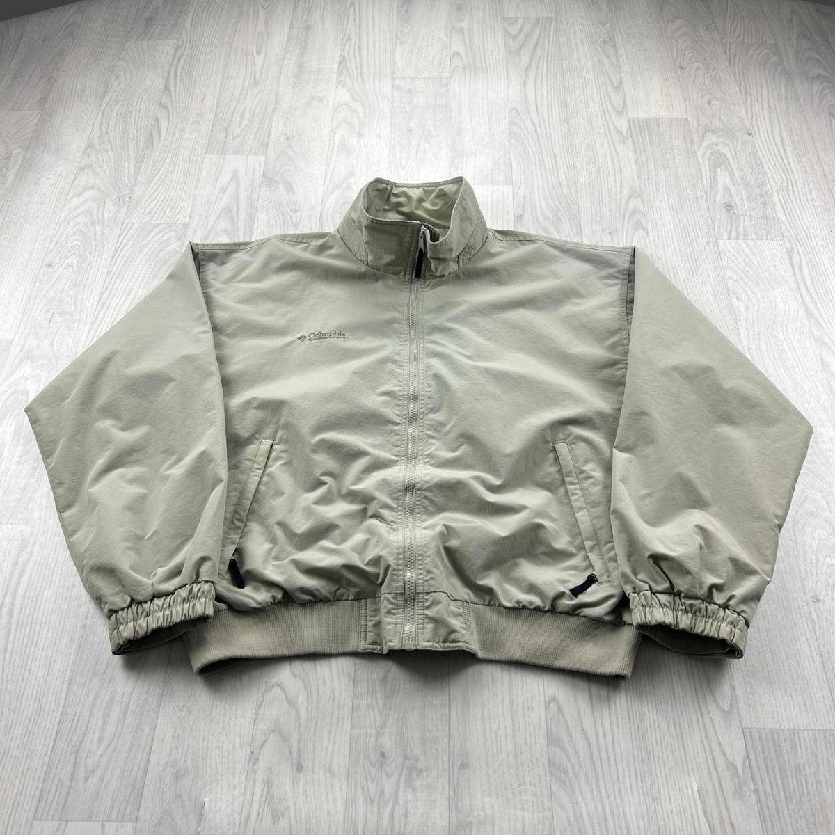 VINTAGE Y2K COLUMBIA UTILITY BOMBER JACKET BEIGE