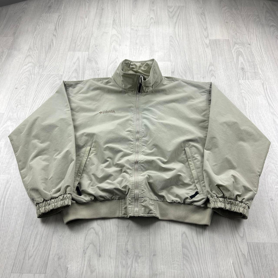 VINTAGE Y2K COLUMBIA UTILITY BOMBER JACKET BEIGE