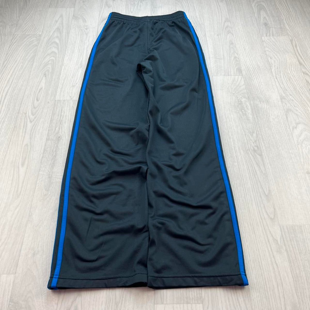 VINTAGE Y2K ADIDAS SIDE STRIPE BAGGY TRACKSUIT BOTTOMS NAVY / BLUE
