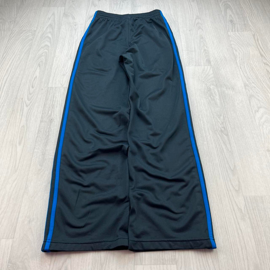 VINTAGE Y2K ADIDAS SIDE STRIPE BAGGY TRACKSUIT BOTTOMS NAVY / BLUE