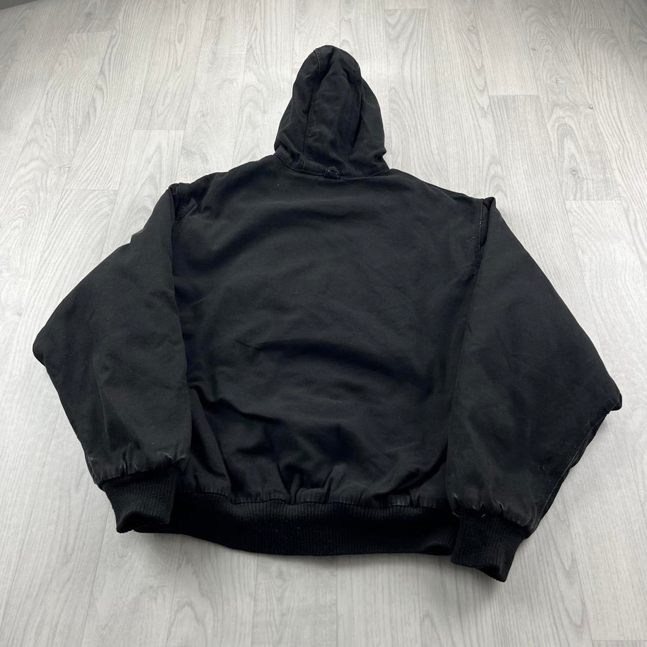 VINTAGE Y2K WALLS HOODED WORKWEAR BOMBER JACKET BLACK