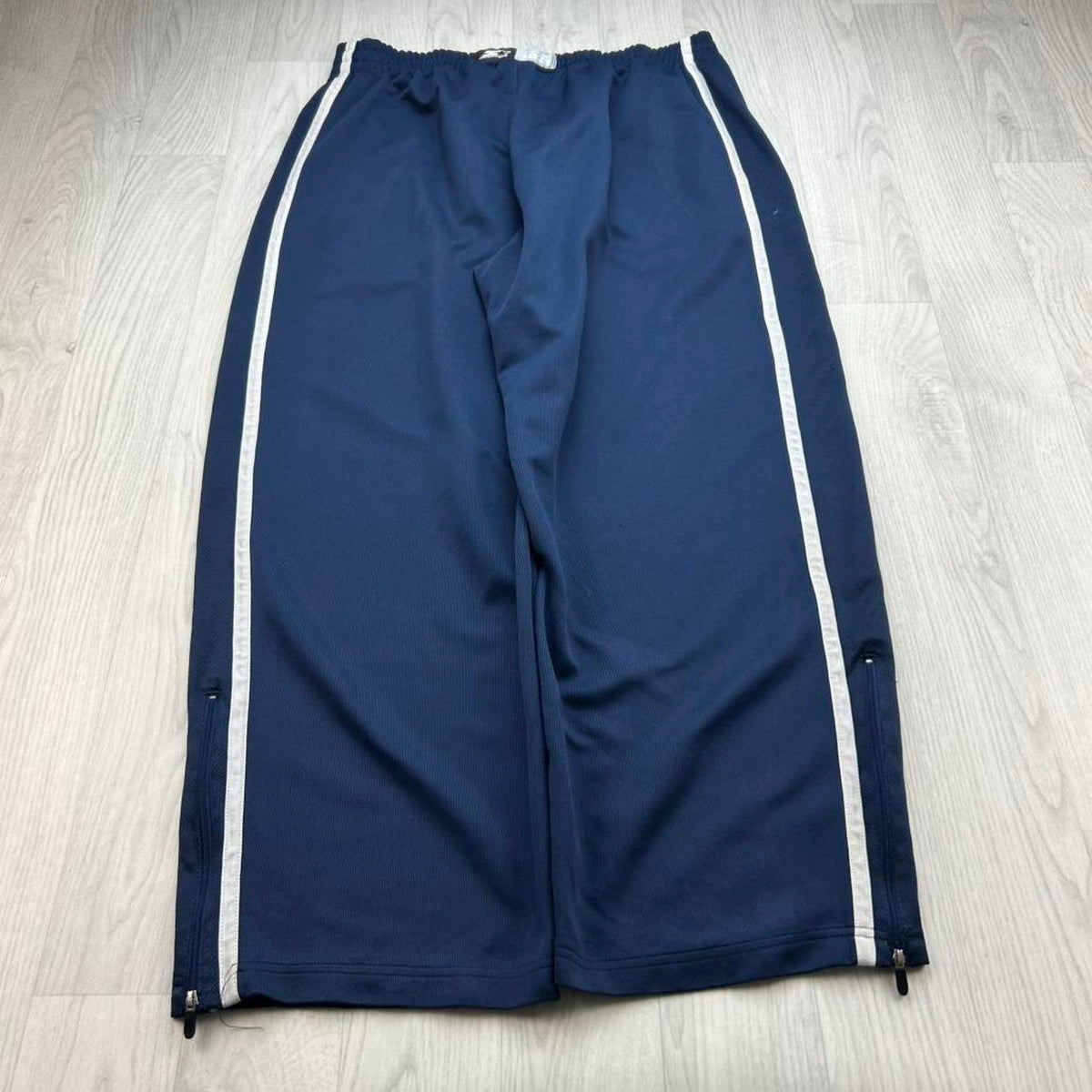 VINTAGE Y2K STARTER BAGGY TRACKSUIT BOTTOMS NAVY