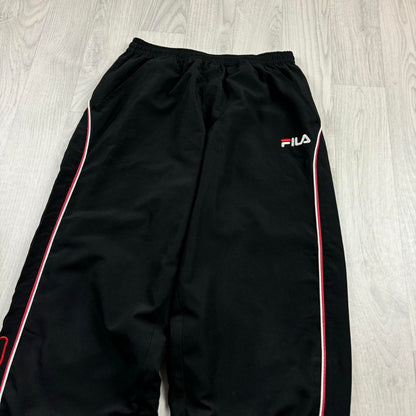 VINTAGE Y2K FILA BAGGY TRACKSUIT BOTTOMS BLACK