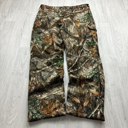 VINTAGE REALTREE FLEECE LINED BAGGY CAMO CARGO PANTS