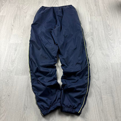 VINTAGE 90s ADIDAS STRAIGHT LEG TRACKSUIT BOTTOMS NAVY