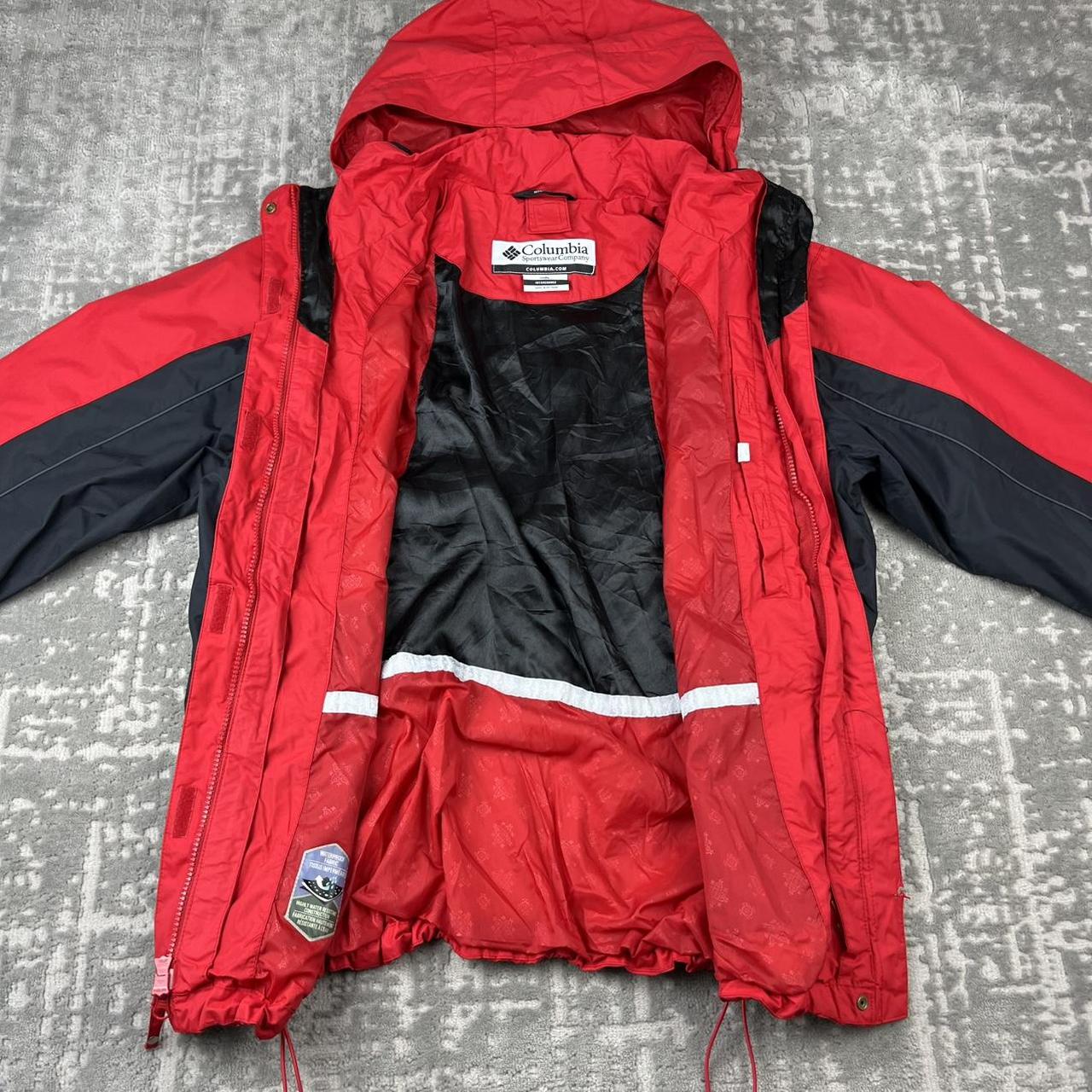 VINTAGE 00s COLUMBIA TECHNICAL WATERPROOF JACKET RED