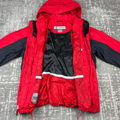 VINTAGE 00s COLUMBIA TECHNICAL WATERPROOF JACKET RED