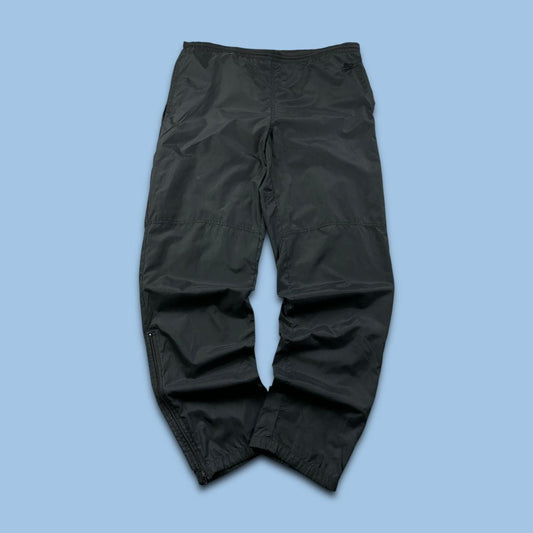 VINTAGE 90s NIKE BAGGY SHELL TRACKSUIT BOTTOMS BLACK
