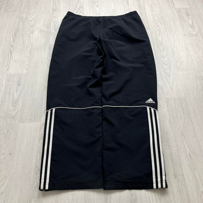 VINTAGE Y2K ADIDAS WIDE LEG TRACKSUIT BOTTOMS BLACK