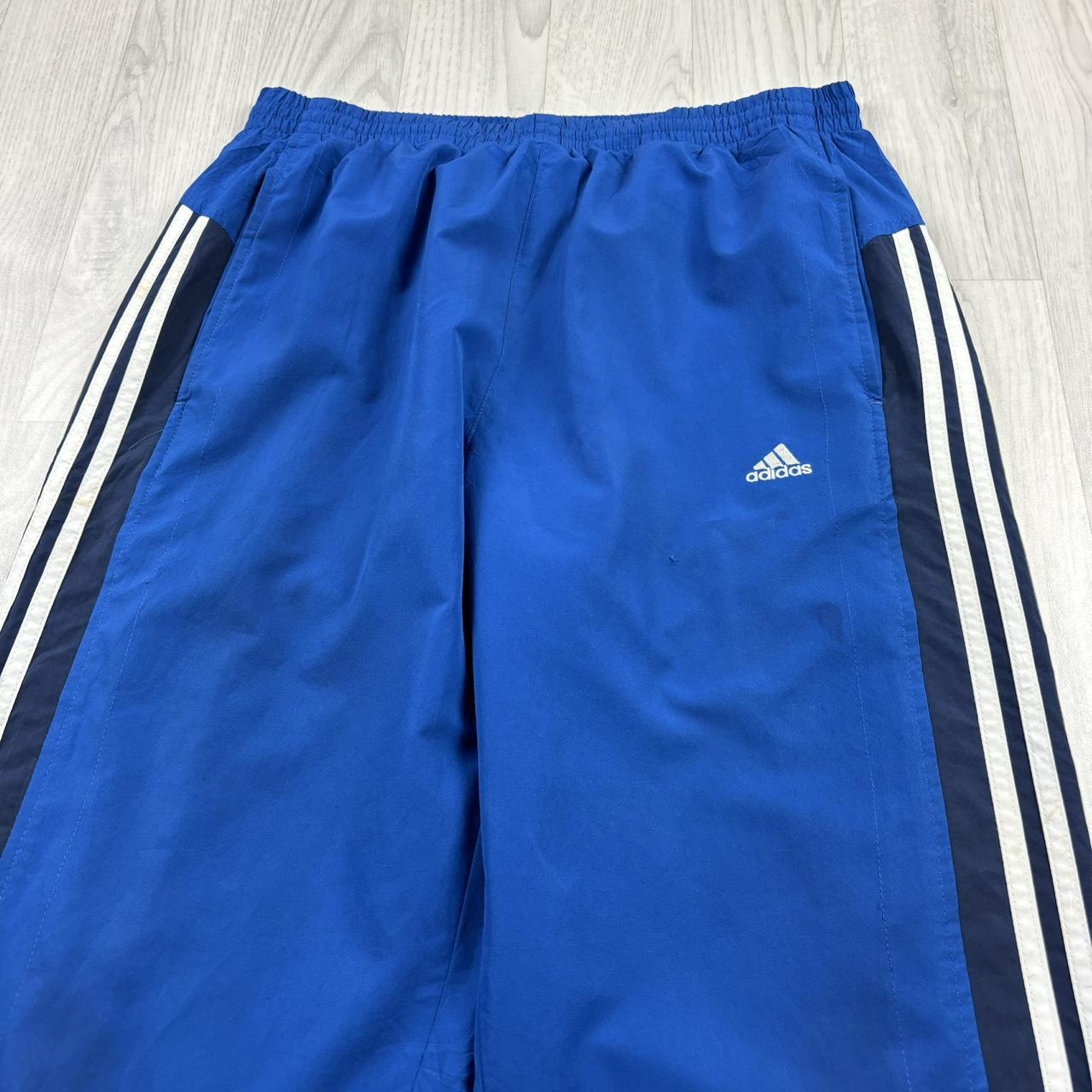 VINTAGE Y2K ADIDAS BAGGY TRACKSUIT BOTTOMS BLUE