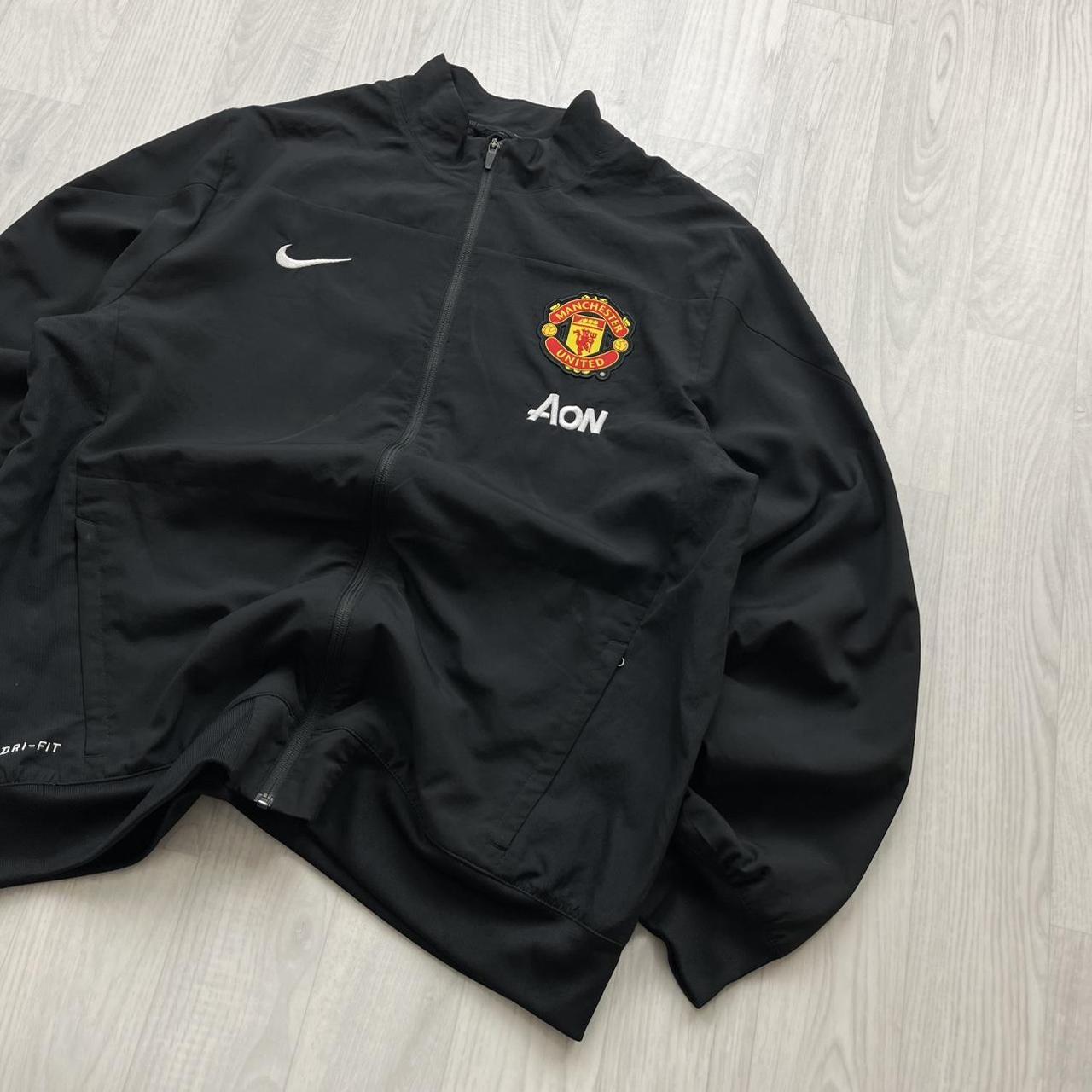VINTAGE Y2K NIKE MANCHESTER UNITED WINDBREAKER TRACK JACKET BLACK