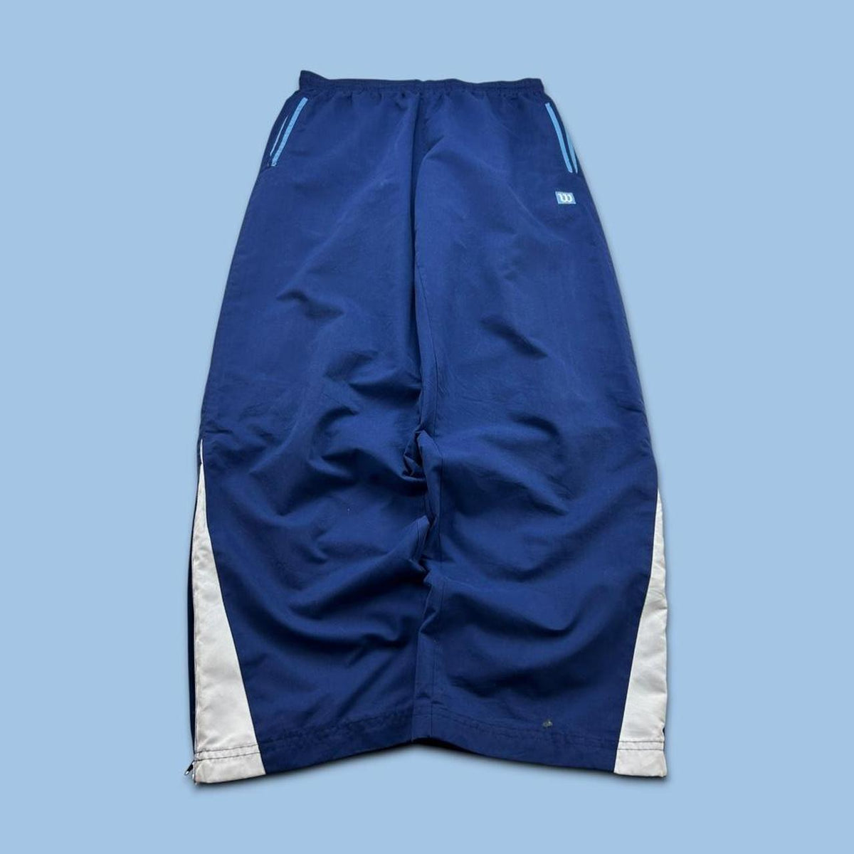 VINTAGE Y2K WILSON BAGGY TRACKSUIT BOTTOMS NAVY