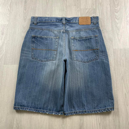 VINTAGE BLUENOTES BAGGY LOOSE HIP HOP JORTS BLUE (36w)