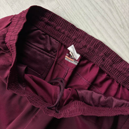 VINTAGE Y2K UNDER ARMOUR BAGGY TRACKSUIT BOTTOMS BURGUNDY