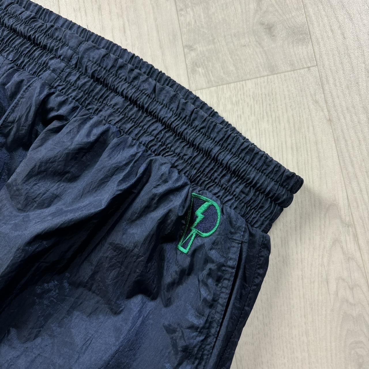 VINTAGE Y2K PRO PLAYER BAGGY TRACKSUIT BOTTOMS NAVY / GREEN