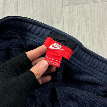 NIKE TAPERED COTTON SWEATPANTS NAVY