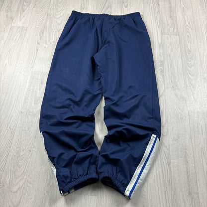 VINTAGE Y2K ADIDAS BAGGY TRACKSUIT BOTTOMS NAVY BLUE