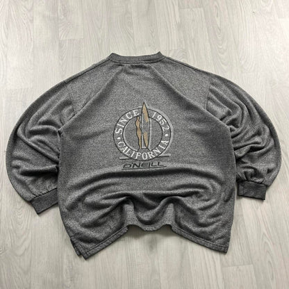 VINTAGE Y2K ONEILL GRAPHIC SWEATSHIRT GREY