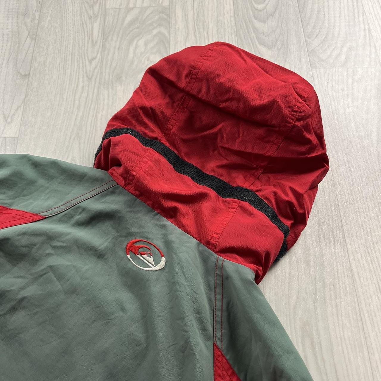 VINTAGE 00s QUIKSILVER TECHNICAL JACKET RED GREY