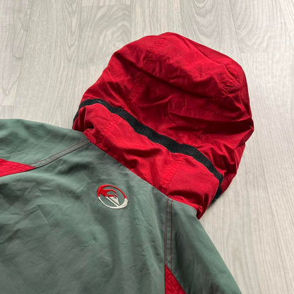 VINTAGE 00s QUIKSILVER TECHNICAL JACKET RED GREY