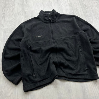 VINTAGE Y2K COLUMBIA ZIP UP FLEECE BLACK