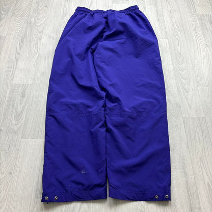 VINTAGE Y2K NIKE TEAM BAGGY TRACKSUIT BOTTOMS PURPLE