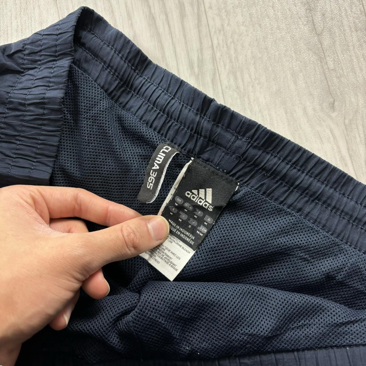 VINTAGE Y2K ADIDAS WIDE LEG BAGGY TRACKSUIT BOTTOMS NAVY