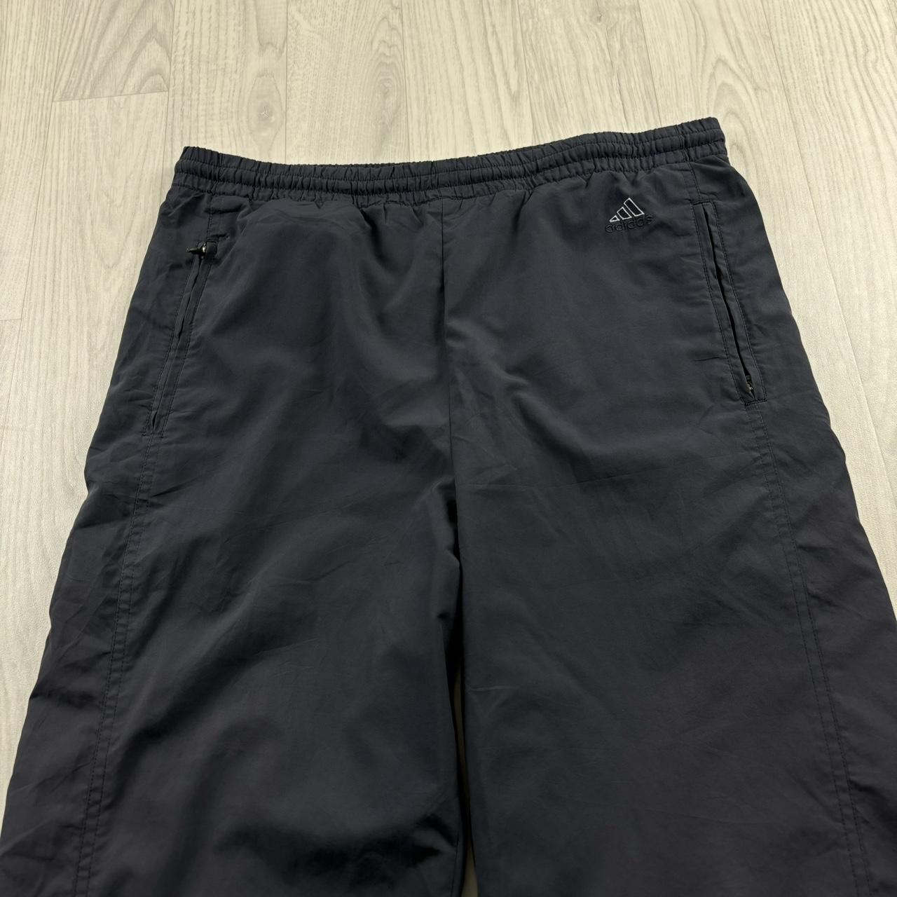 VINTAGE Y2K ADIDAS STRAIGHT LEG TRACKSUIT BOTTOMS NAVY