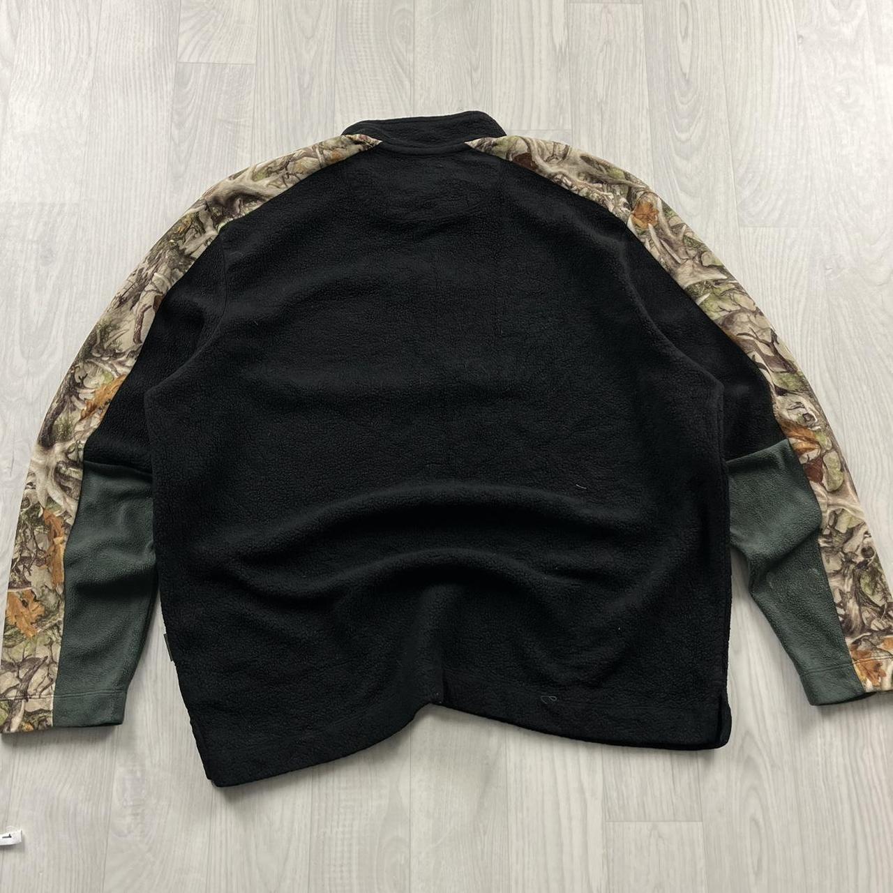 VINTAGE REALTREE ZIP UP FLEECE CAMO BLACK GREEN