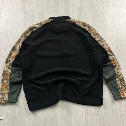 VINTAGE REALTREE ZIP UP FLEECE CAMO BLACK GREEN