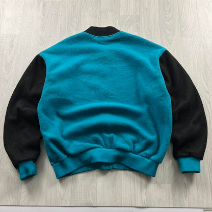 VINTAGE Y2K COLUMBIA MIAMI MARLINS ZIP UP FLEECE TURQUOISE BLACK