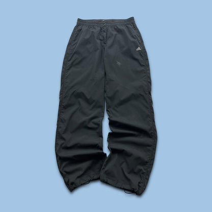 VINTAGE Y2K ADIDAS TECHNICAL BAGGY TRACKSUIT BOTTOMS BLACK