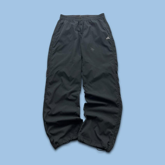 VINTAGE Y2K ADIDAS TECHNICAL BAGGY TRACKSUIT BOTTOMS BLACK