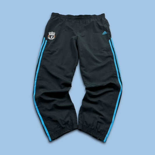 VINTAGE Y2K ADIDAS LIVERPOOL BAGGY TRACKSUIT BOTTOMS NAVY / BLUE