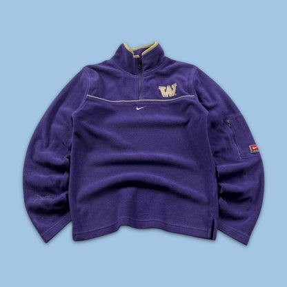 VINTAGE Y2K NIKE TEAM QUARTER ZIP TECHNICAL FLEECE PURPLE